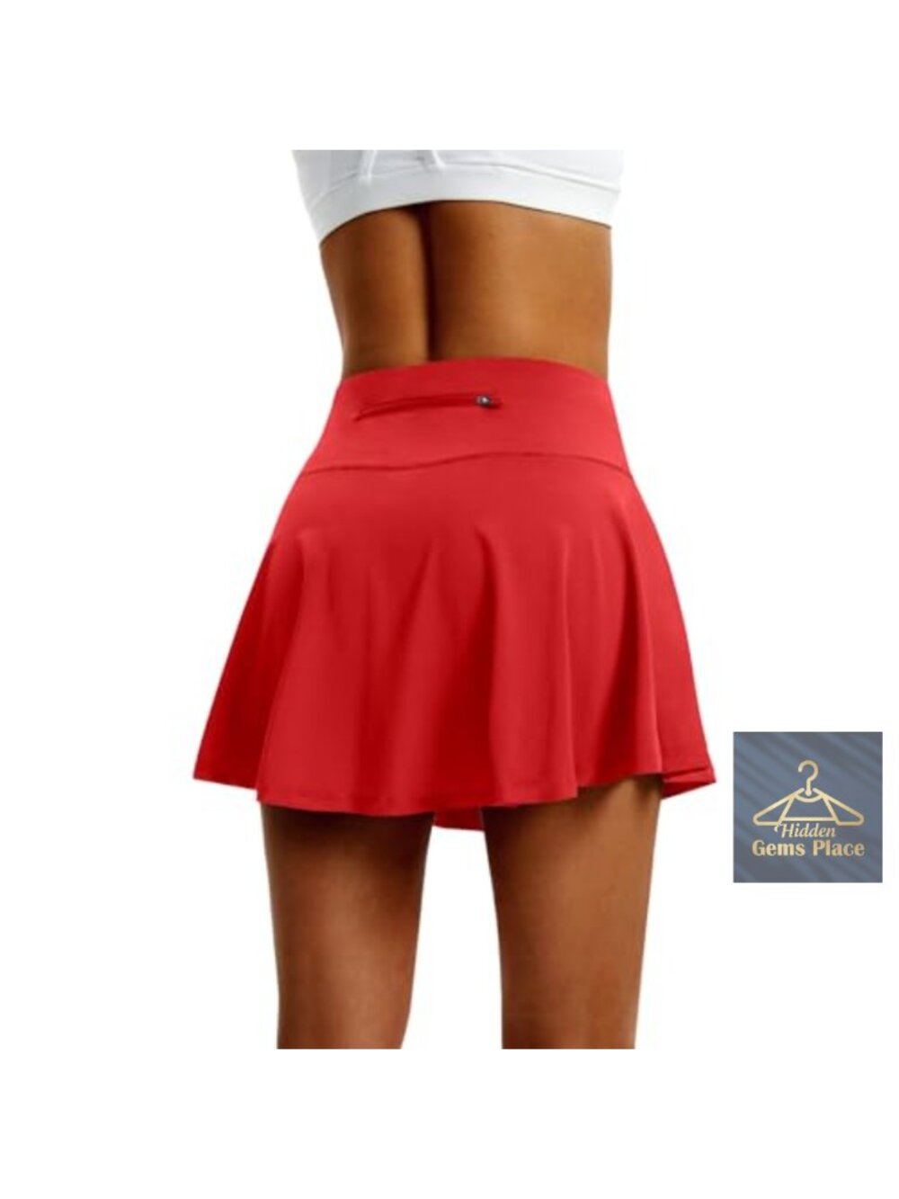 High Waist Pleated Tennis Skort with 4 Pockets Athletic Golf Skirt